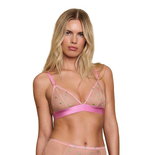 Dora Larsen Bessie Heart Embroidery Triangle Bra